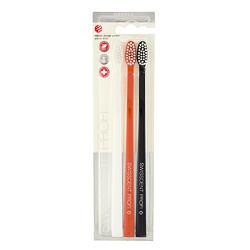 Swissdent Colors Brosses à dents Soft-Medium (noir, orange, blanc) 3 pces