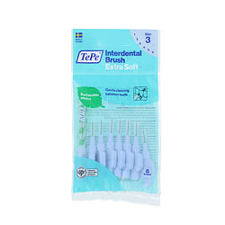 TePe Extra Soft Brossettes interdentaires 3 Bleu (0,6 mm) 8 pces