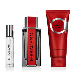 Ferragamo Ferragamo Red Leather EDP 100 ml + EDP MINI 10 ml + Gel douche corps et cheveux 100 ml