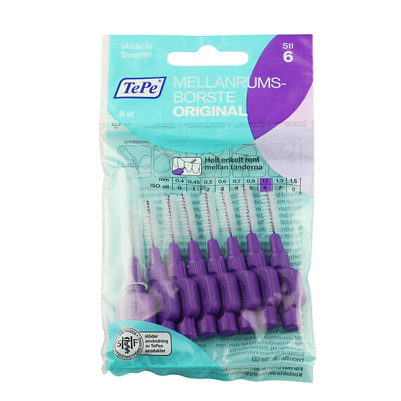 TePe Original Brossettes interdentaires 6 Violet (1,1 mm) 8 pces