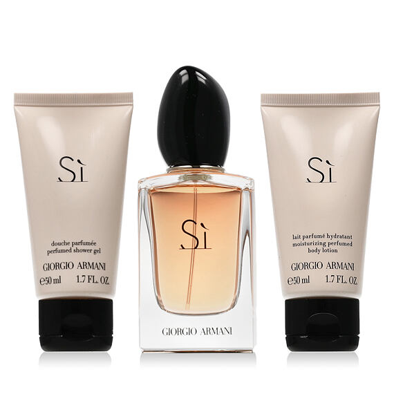 Giorgio Armani Sì EDP 50 ml + Gel douche 50 ml + Lait pour le corps 50 ml