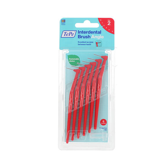 TePe Angle Brossettes interdentaires  2 Rouge (0,5 mm) 6 pces