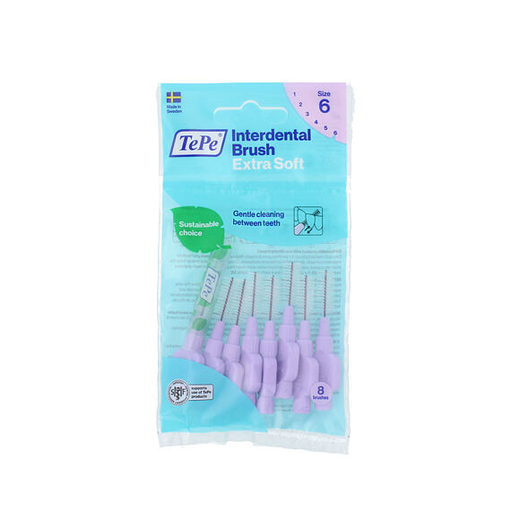 TePe Extra Soft Brossettes interdentaires 6 Violette (1,1 mm) 8 pces