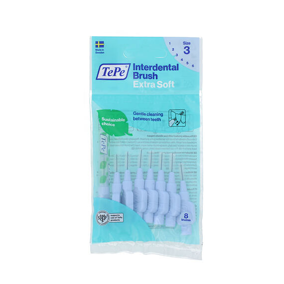 TePe Extra Soft Brossettes interdentaires 3 Bleu (0,6 mm) 8 pces