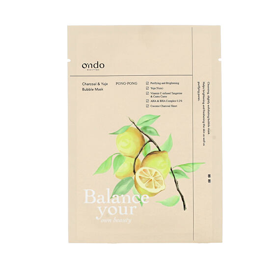Ondo Beauty 36.5 PONG-PONG Charcoal and Yuja Bubble Mask 25 g