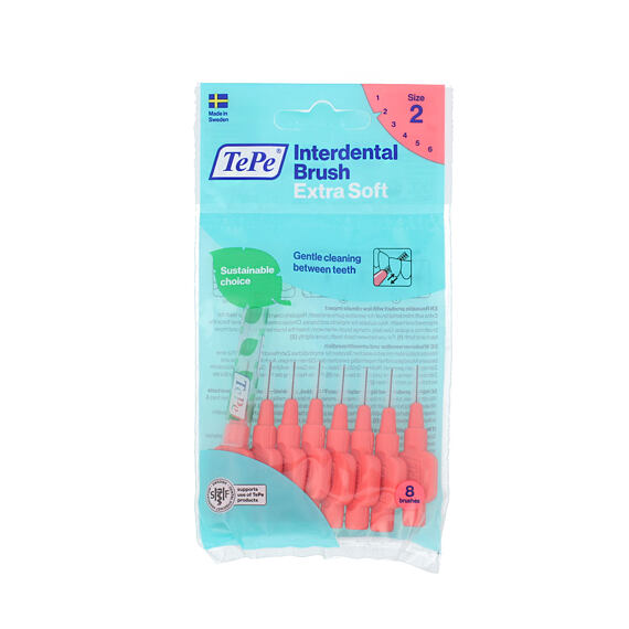 TePe Extra Soft Brossettes interdentaires 2 Rouge (0,5 mm) 8 pces