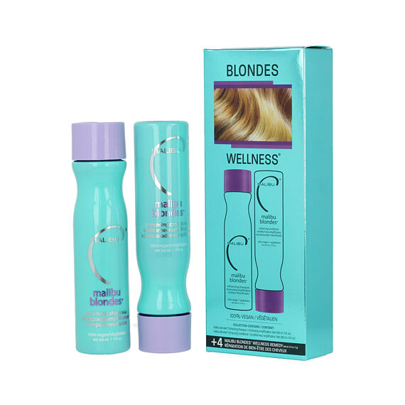 Malibu C Blondes Wellness Collection Shampoo 266 ml + Conditioner 266 ml + sachets 4 x 5 g