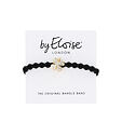 By Eloise London Gold Diamanté Clover Leaf Black